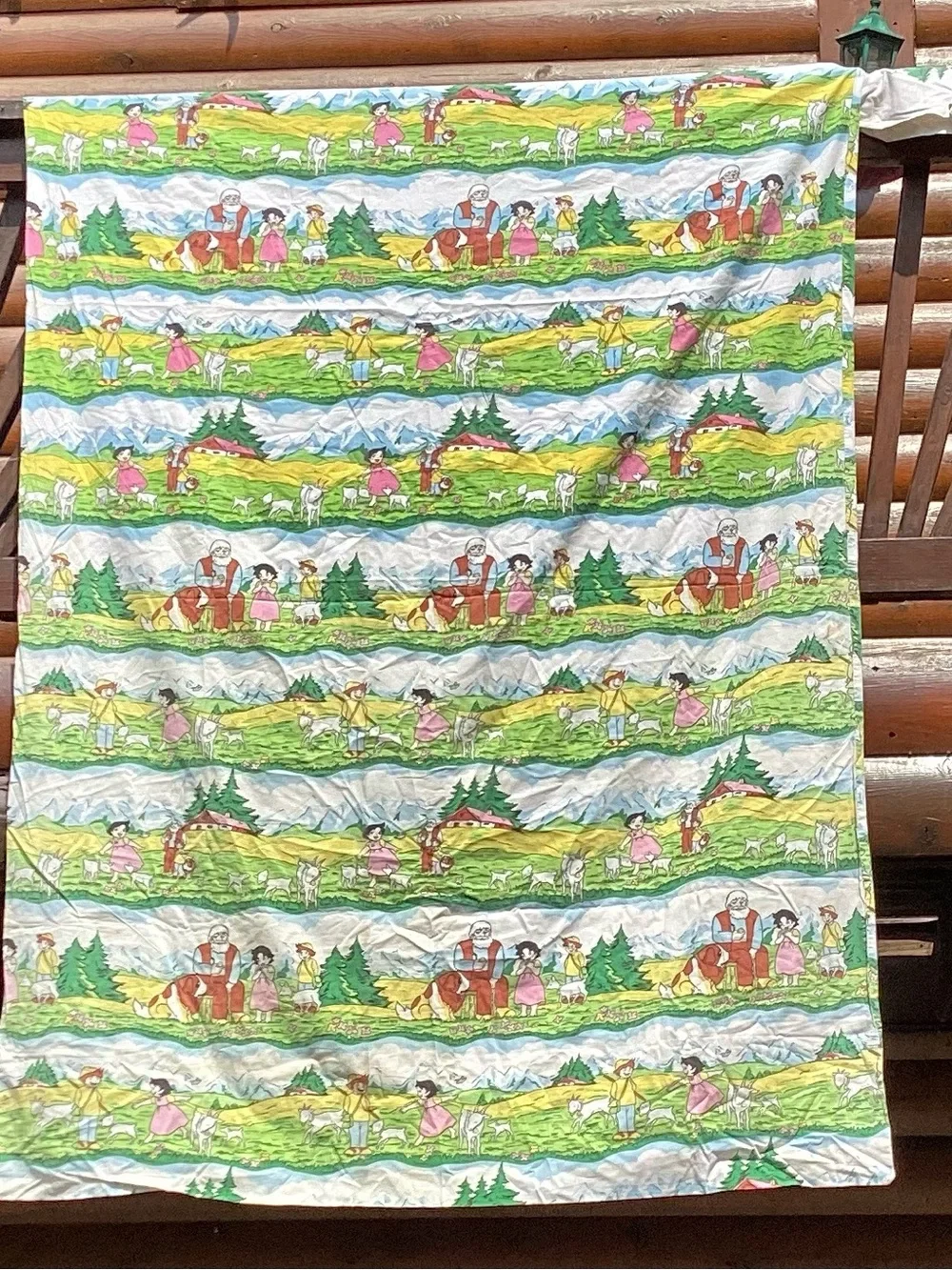 Heidi of the SWISS APLS VINTAGE DUVET SET  100% Cotton 100% Adorable